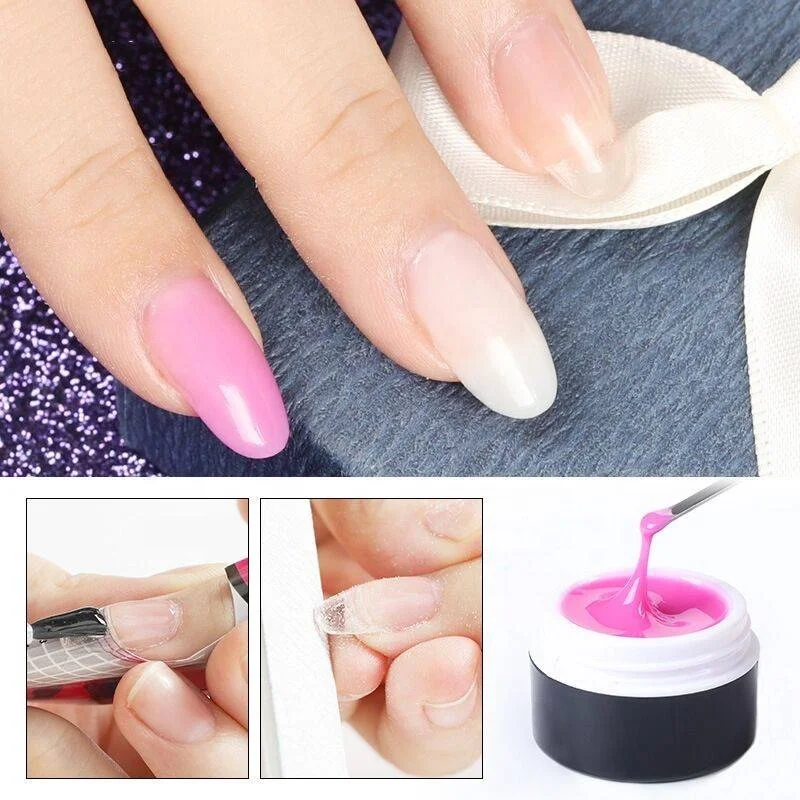UV LED Builder Hard Gel Crystal Transparent UV Cover Gel for Nail Art Salon