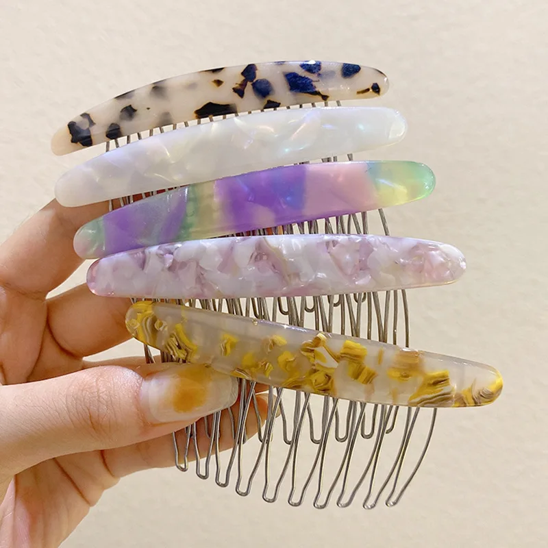acetate hair comb decorative recycled plastic acetate private label combs  hair accessories
