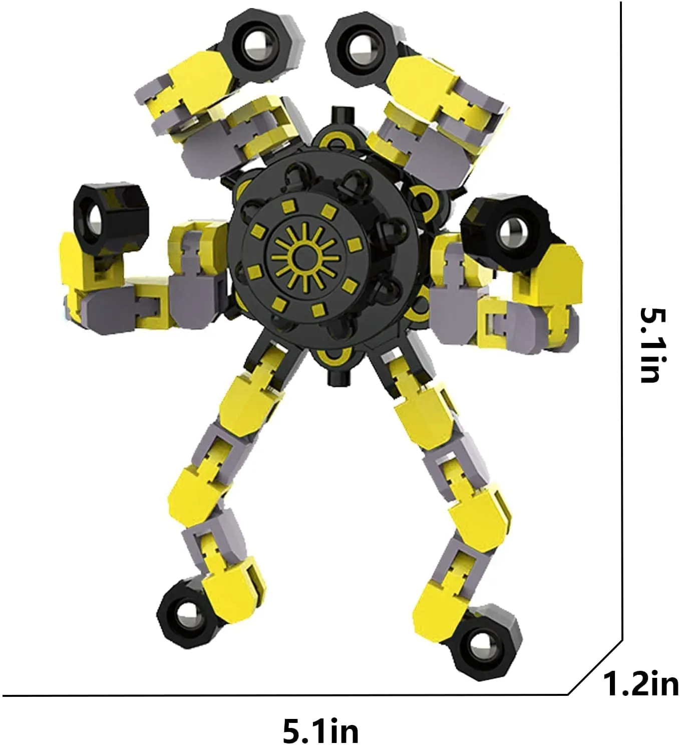 New Design Transformable Fingertip Gyros 4 colors Mechanical Fingertip Toy For Kids And Adults Finger Spinner Fidget Spinner
