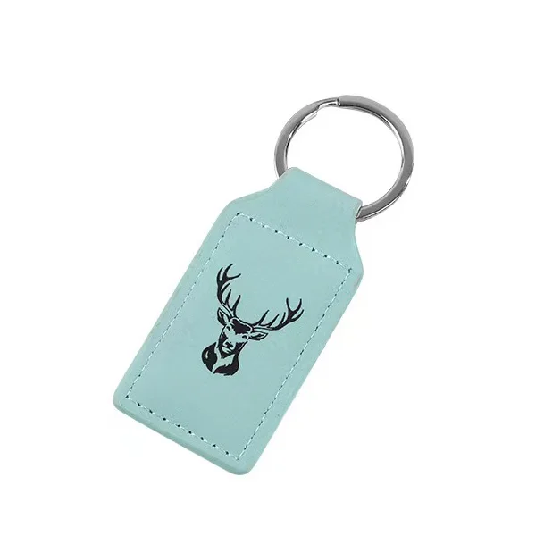 OEM Custom Engrave Logo PU Leather Blank Key Chain Premium Genuine Leather Carabiner Keychain