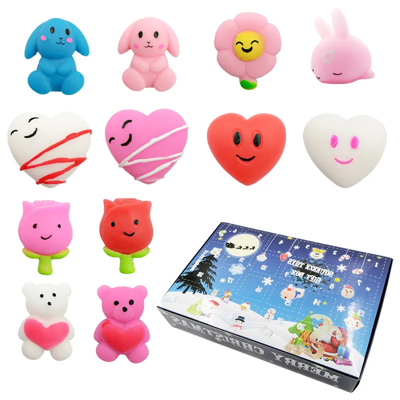 Figure Animal Kawaii Unicorn Angry Cat Luminous Mochi Squishy Slow Rising Squeeze Antistress TPR Stretchy Mochi Fidget Toys