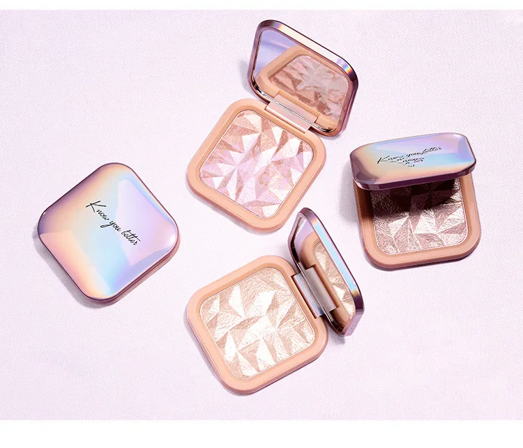 Waterproof silky smooth dream velvet easy ware high quality face glow shimmer makeup cosmetics diamond highlighter