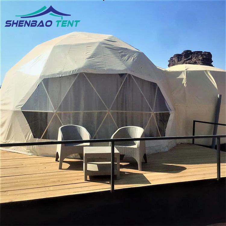 Luxury Yurt Connected Camping Tree Cabin Dome House Family Party Geometric Dome Tent Promotion Tent For Camping
