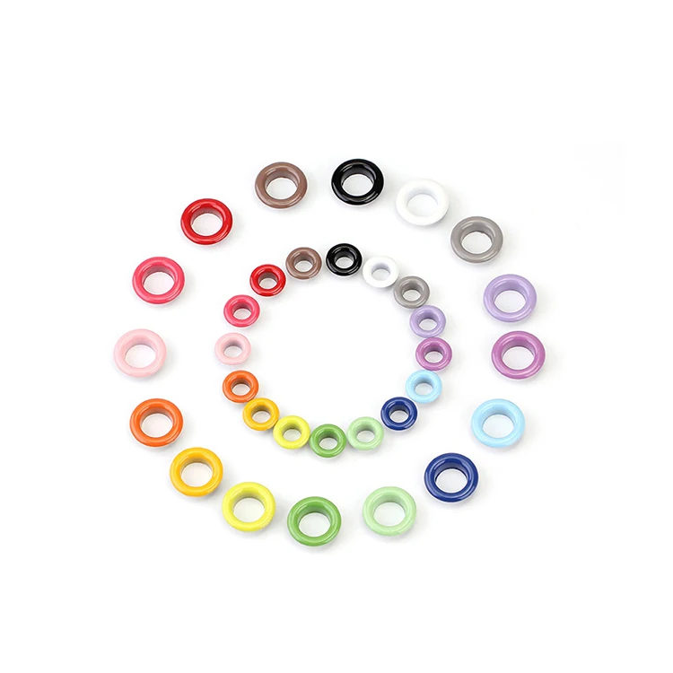 SHIWANG Wholesale 5 8 10 13MM Red Blue Custom Gold Copper Anti-Brass Round Eyelet Metal Garment Eyelet for Bag Hat Shoe in Stock