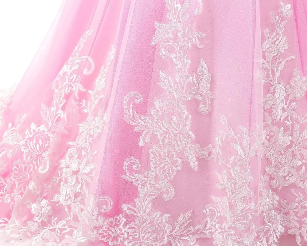 princess lace flower girl dresses wedding ball gown