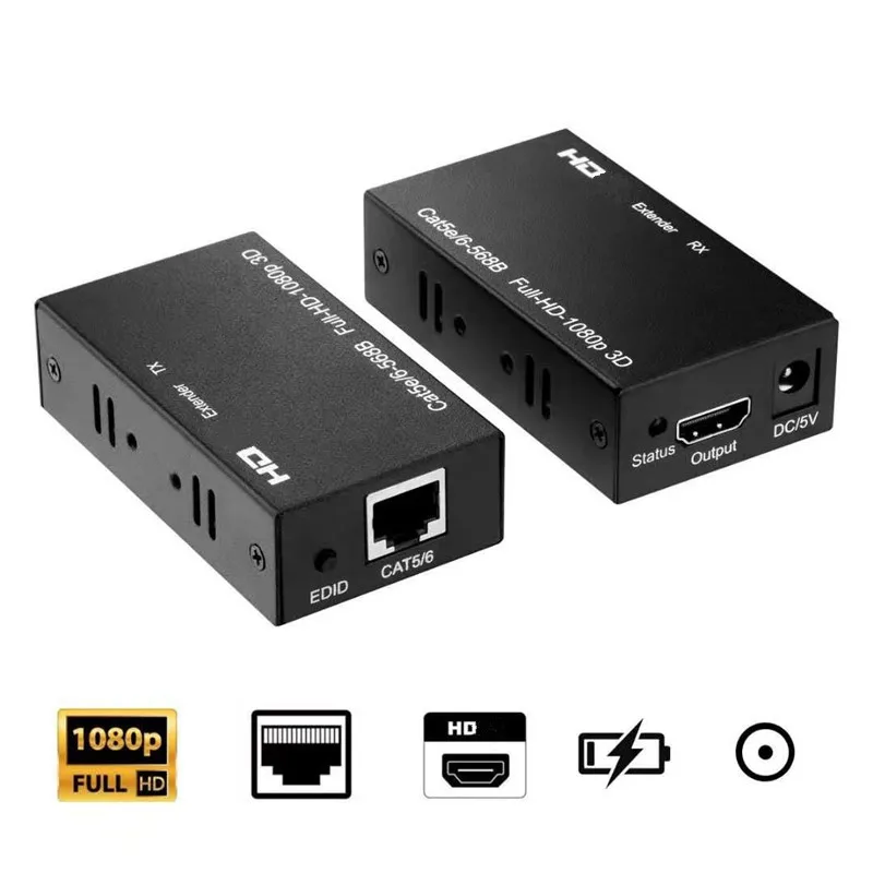 Wholesale Hdtv Extender 196ft 60m Over Single Cat5e/6 Extend Hdtv Extensor