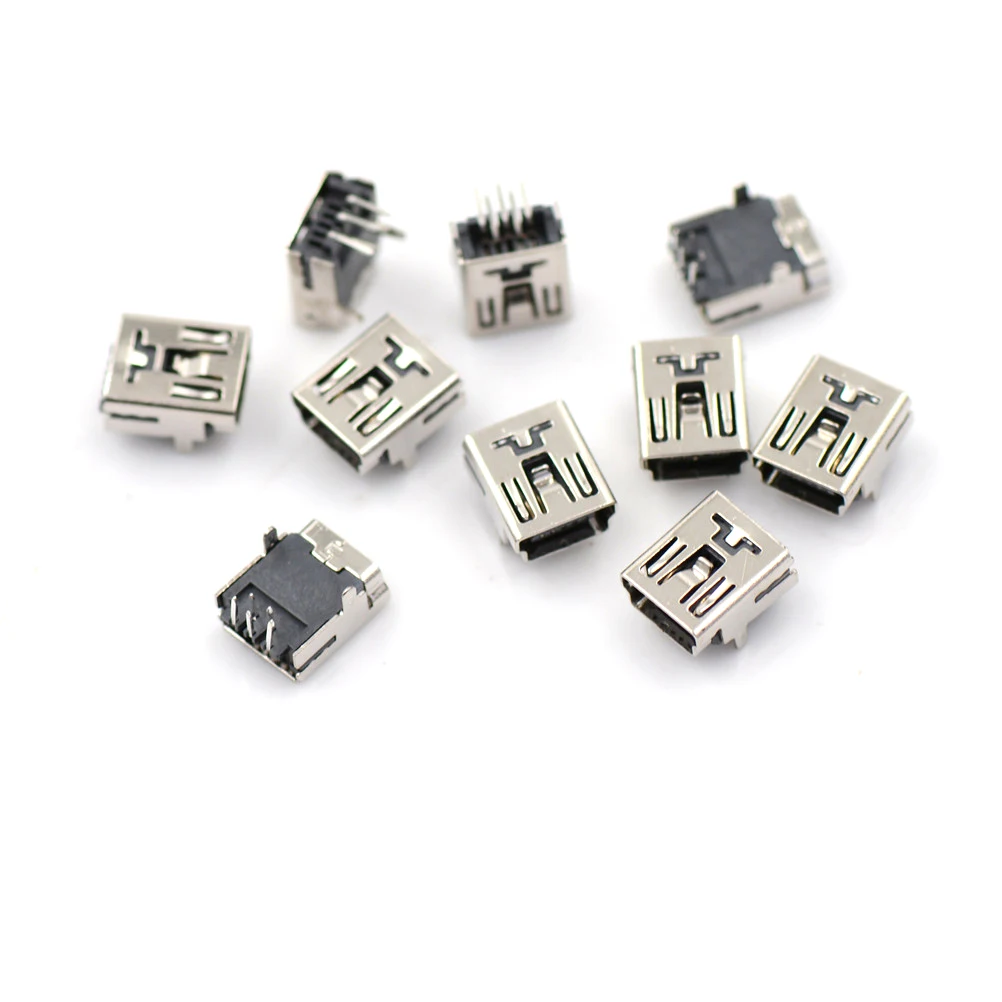 Мини USB разъем 90 градусов спереди 2 футов 5 PIN Micro для мобильного телефона порт штекера