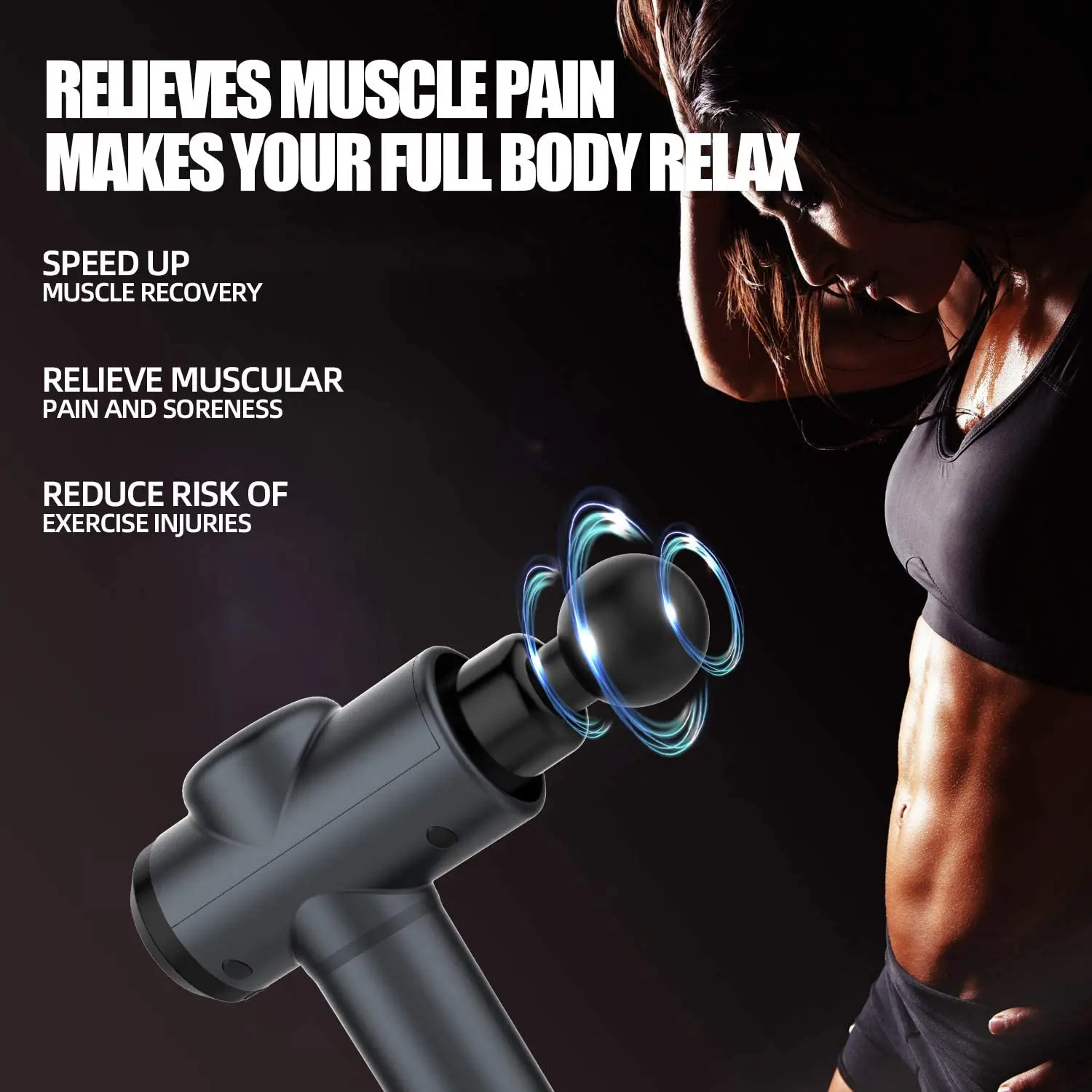 2023 Phenitech Top Selling Mini Deep Muscle Massage Gun Electric Muscle Massage Gun Vibration Massage Gun for Muscle Pain Relief