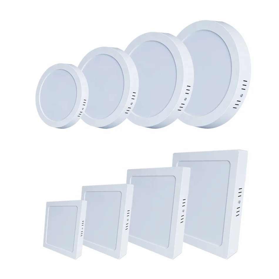 High Quality Square & Round Acrylic Surface Mounted Slim Ceiling 12W 18W 24W 36W Led Panel Light For Home Office