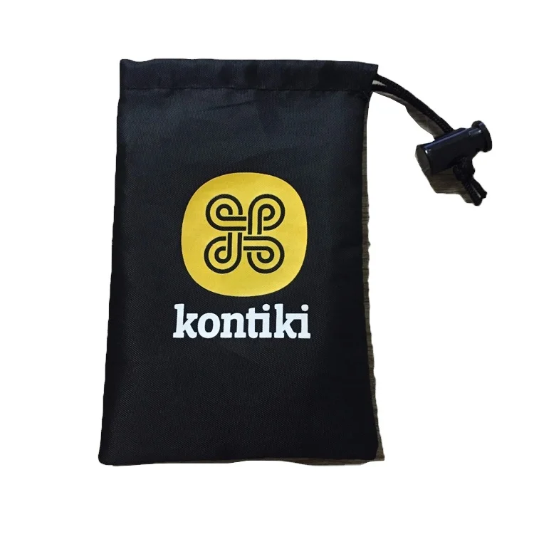 2024 Wholesale Factory Custom Logo Small Drawstring Bag 210d Black Polyester Jewelry Gift Packaging Bag Nylon Drawstring Pouch
