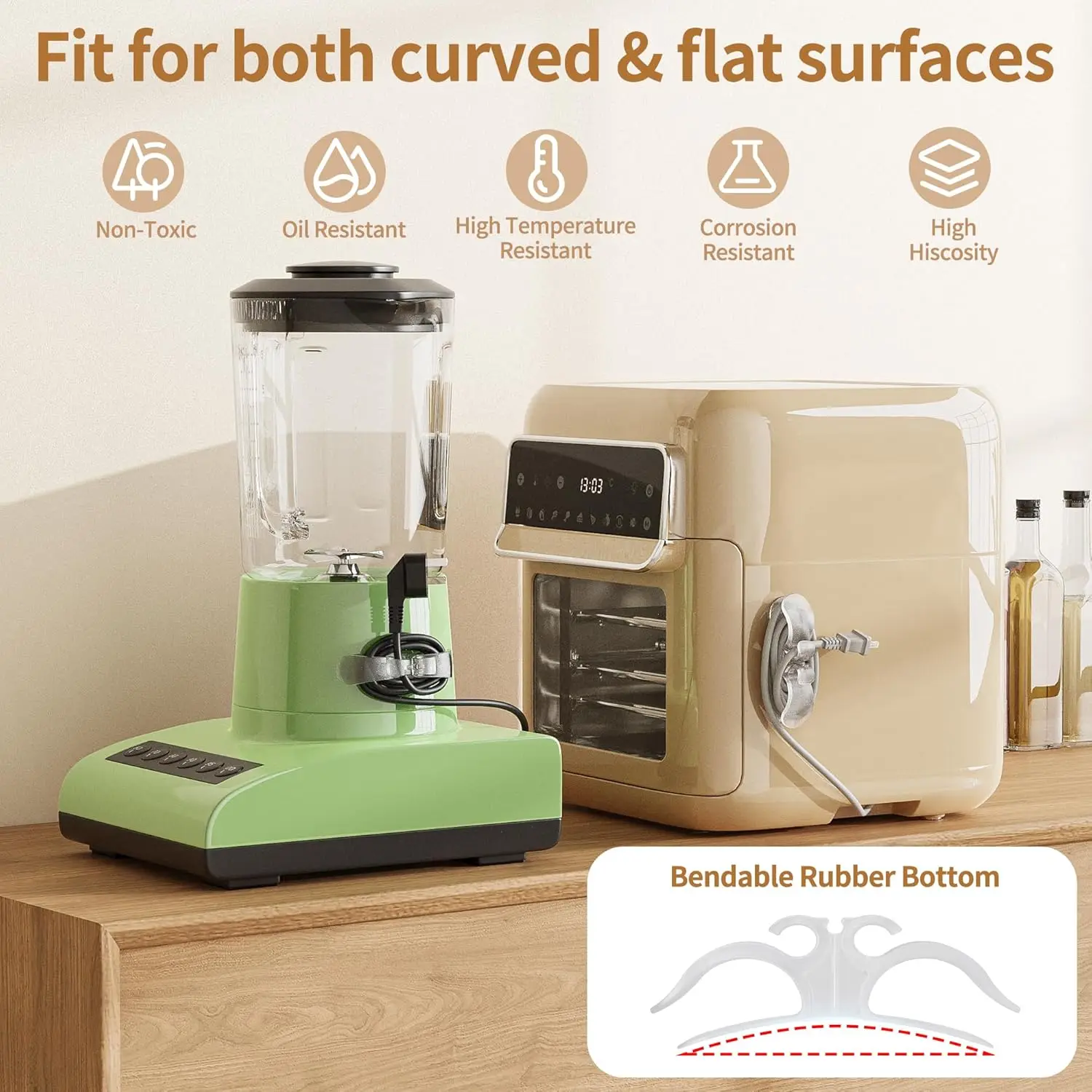 Multifunction Silicone Cord Organizer For Kitchen Adhesive Cord Organizer For Appliances Cable Management Cable Holder Organizer