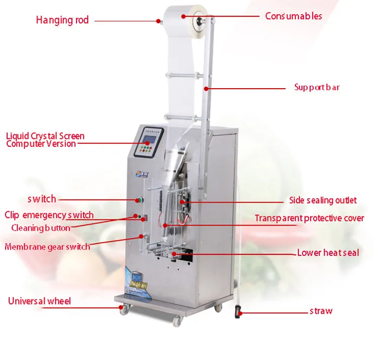 Cosmetic Sachet Filling automatic liquid packing cushion pillow vacuum packaging machine