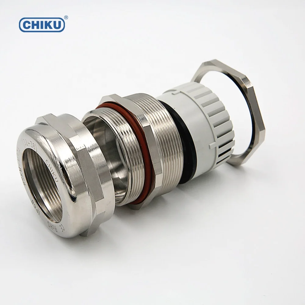 M25 waterproof metal cable gland nickel plated brass IP68 applied for New energy vehicles