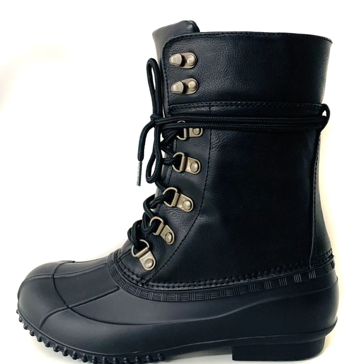 Winter Women Boots Rubber Rain Boots Waterproof Women Duck Boots With Flat Heels