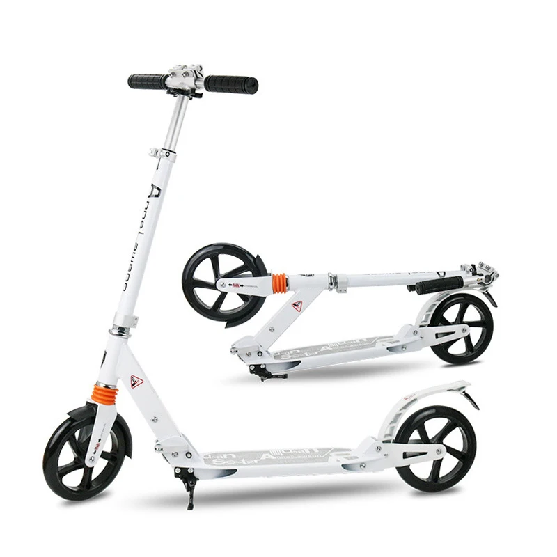 Скутеры складные для подростков и взрослых детей 2 колеса широкая колода заднее крыло тормоз Детский