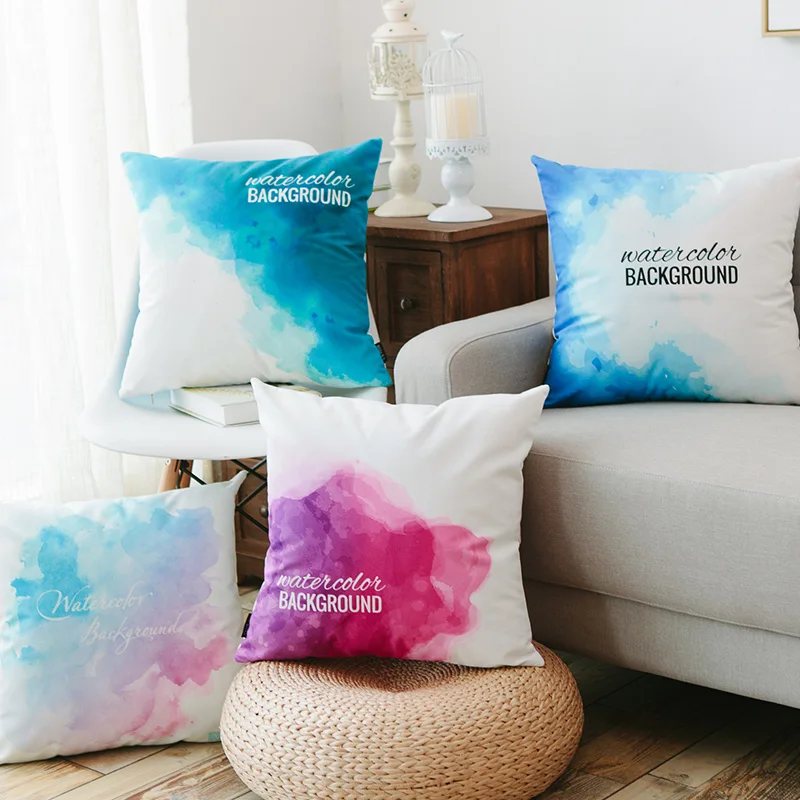 Mustard Yellow Pillow Covers Cotton Linen Decorative Square Throw Pillow Covers 18x18 Inch for Sofa Couch Decoration