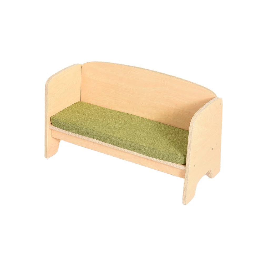 Montessori Preschool Furniture Daycare Kindergarten Sofa Chair Wooden Childcare Nursery Classroom Wooden Chair For Kids