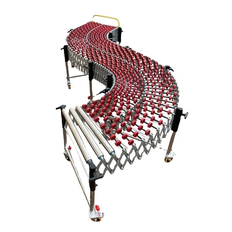 Factory Price Gravity Flexible Roller Conveyor Transmission Industrial Roller Chain Unloading System