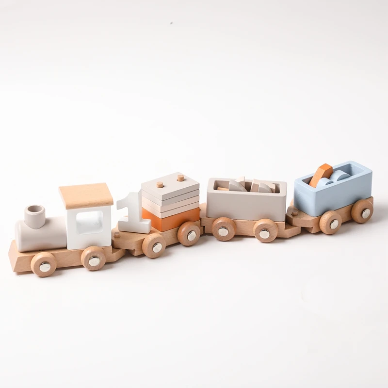 Children Gift Wooden Train Toy Pretend Play Early Educational Toys For Children