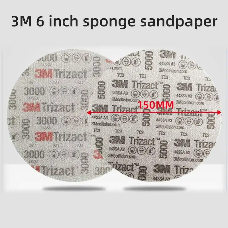02088 Trizact 1500 Hookit Polishing Disc 6 Inch Clear Coat Sanding Disc Fine Grit Abrasives Foam Material Customizable Type