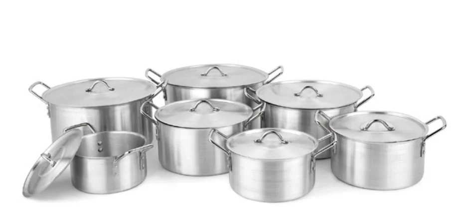 7pcs/set Thick Aluminum Cauldron pot set multi-purpose sanding cooking pot