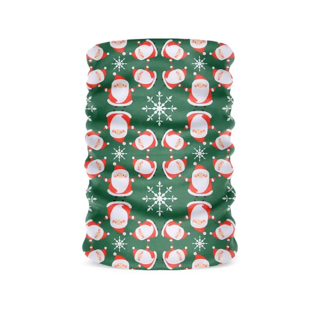 Hot Selling Christmas Pattern Tube Outdoor Color Kids Design lycra Reusable Durag Face Scarf Mask Bandana For Sports