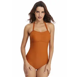 2022 New Transparent Lace Sexy Knitting Girl One Piece Bikini High Waist Backless Swimsuits Women Cute Teenage Swimwear