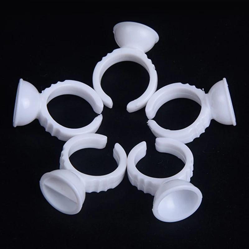 Silicone Ink Rings Caps Microblading White Ring Permanent Makeup Tattoo Ink Cup Pigment Rings Glue Holder Tattoo Tools