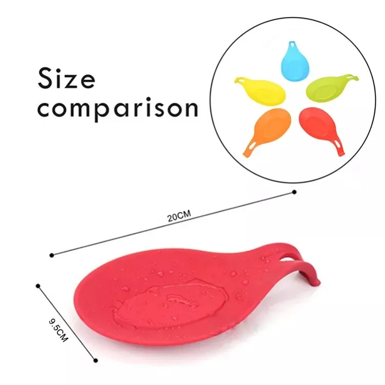 Wholesale Kitchen Tool Soup Rest Soft Kitchen Spoon Holder Heat Resistant Cooking Utensil Rest Silicone Spoon Rests