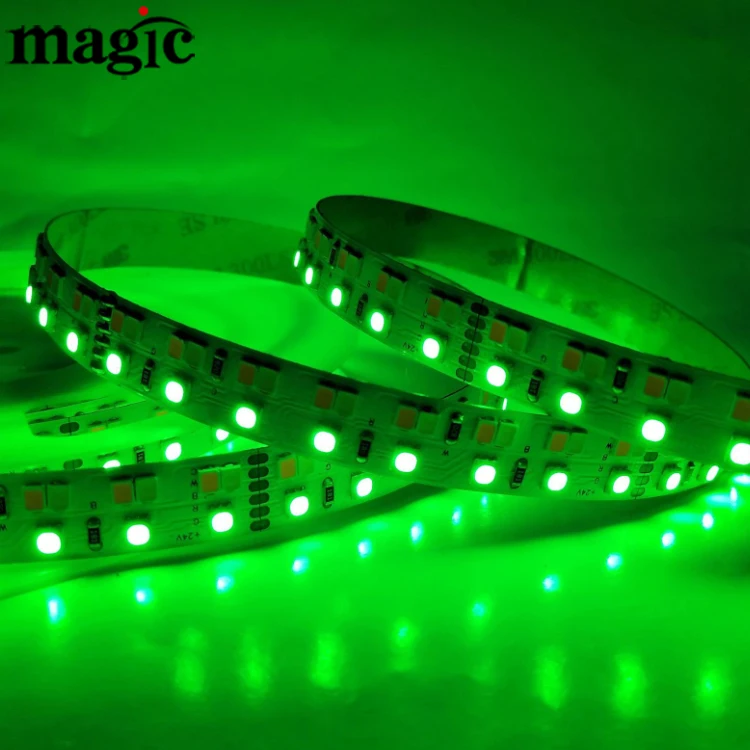 Двухрядный RGBWC 5 в 1 270 светодиод Ra95 Ra97 2200K 2700K 3000K 6000K 12 В 24 SMD5050 RGB SMD2835 RGBW CCT двойная белая светодиодная лента