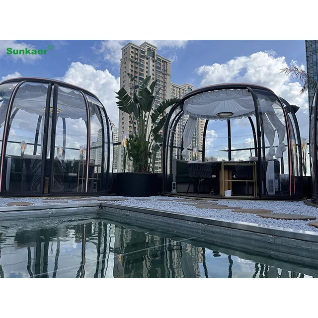 Top aluminum factory price domes geodesic houses Pc Polycarbonate Dome House tiny dome home monolithic homes for sale