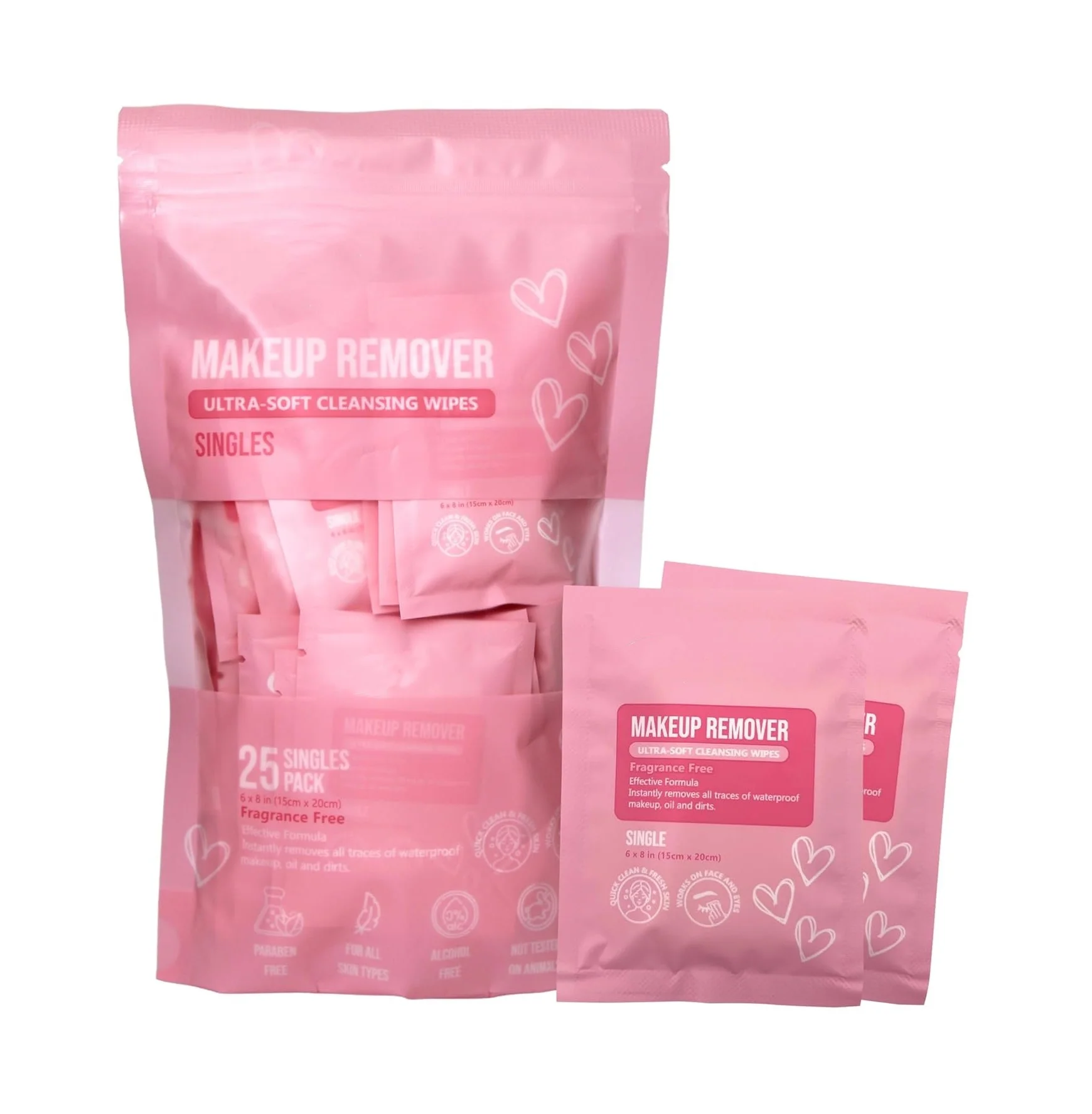 Single Pack Ultra Soft Cleansing Wipes Fragrance Free Makeup Remover Wipes