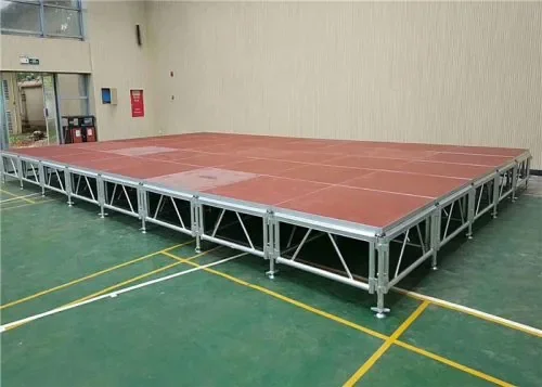 18mm Thick Anti-slip Folding Wedding Lighting Concert Stage 1.22x2.44 1.22x1.22m Mobile Exhibition Event Plywood Stage Podium