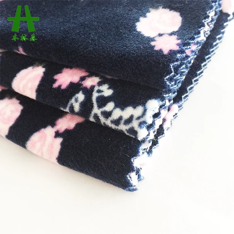 Mulinsen Textile Shaoxing Super Soft Flower Designs Printed Stretch Velvet Fabric Factory