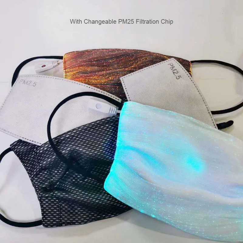 2020 Hot Sell Party make up LED light mask with RGB color IP67 water proof