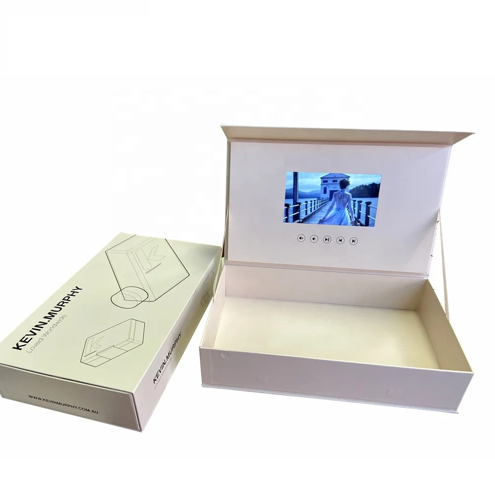 Europe Hot Promotion Item Pink  New Advertising Invitation Lcd Screen Branded Gift Video Box With LCD TFT Screen