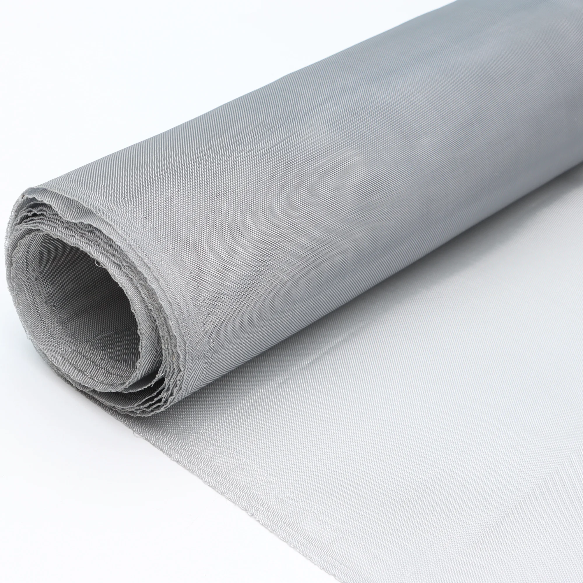 Factory Custom Hard Feel Silver Wire Mesh 100% Polyester Fabrics textile raw material supplier For Shoes