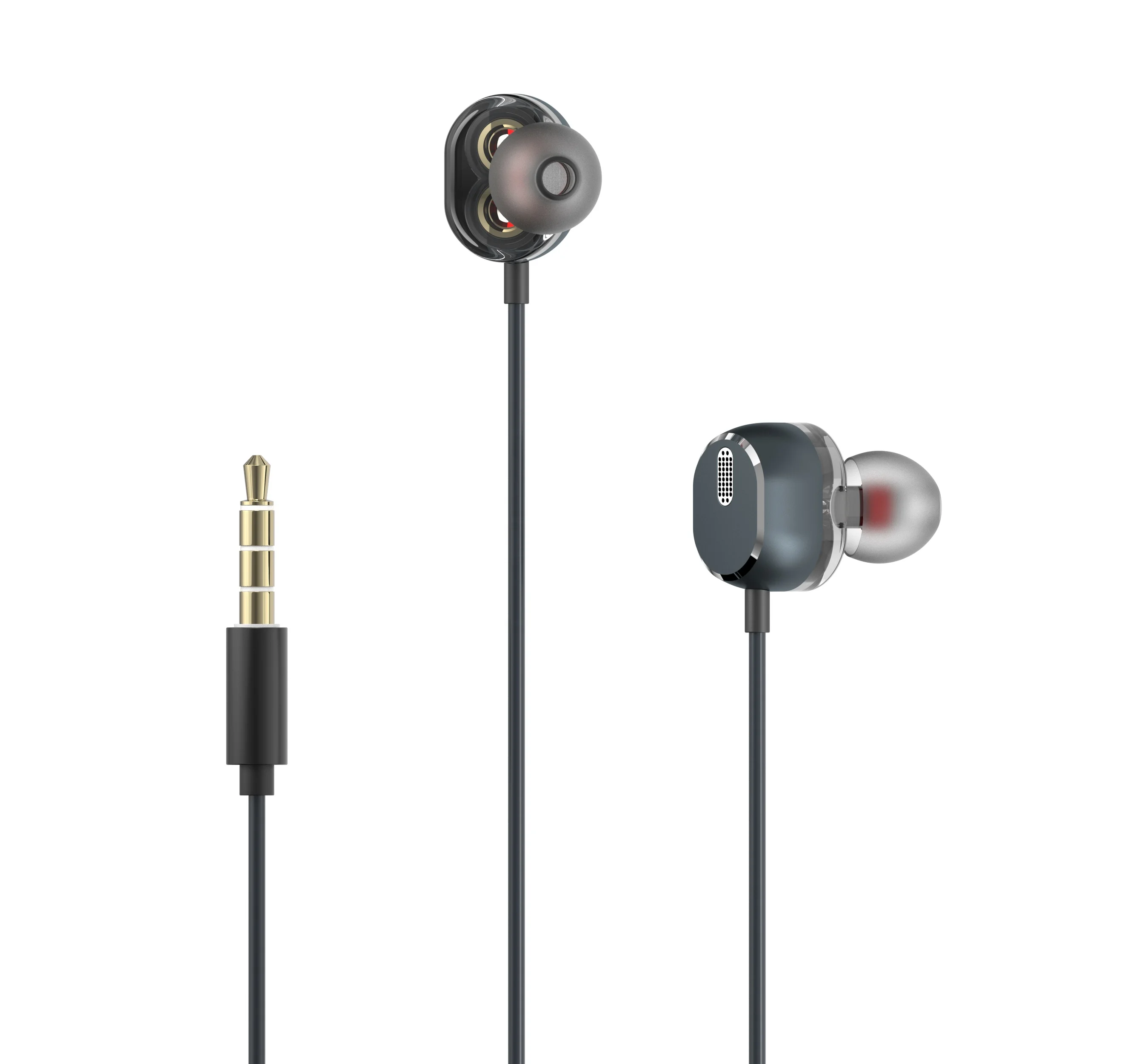 hp  DHE-7003 3.5mm wholesale metal wire-controlled call and music listening subwoofer headset with microphone