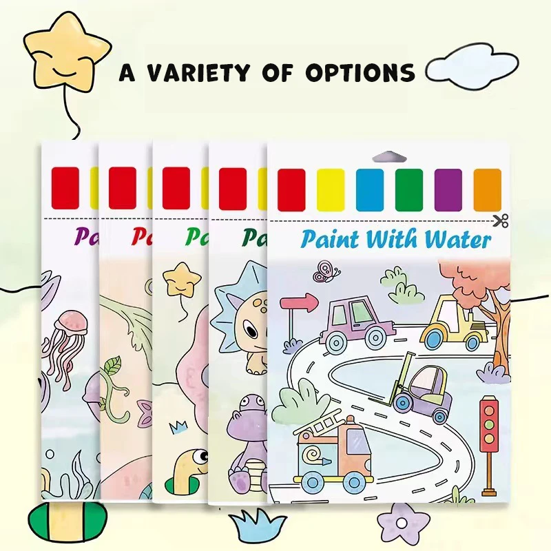 2023 DIY Custom Design 8 Sheet Acrylic Oil Watercolor Painting Coloring Book For Kids