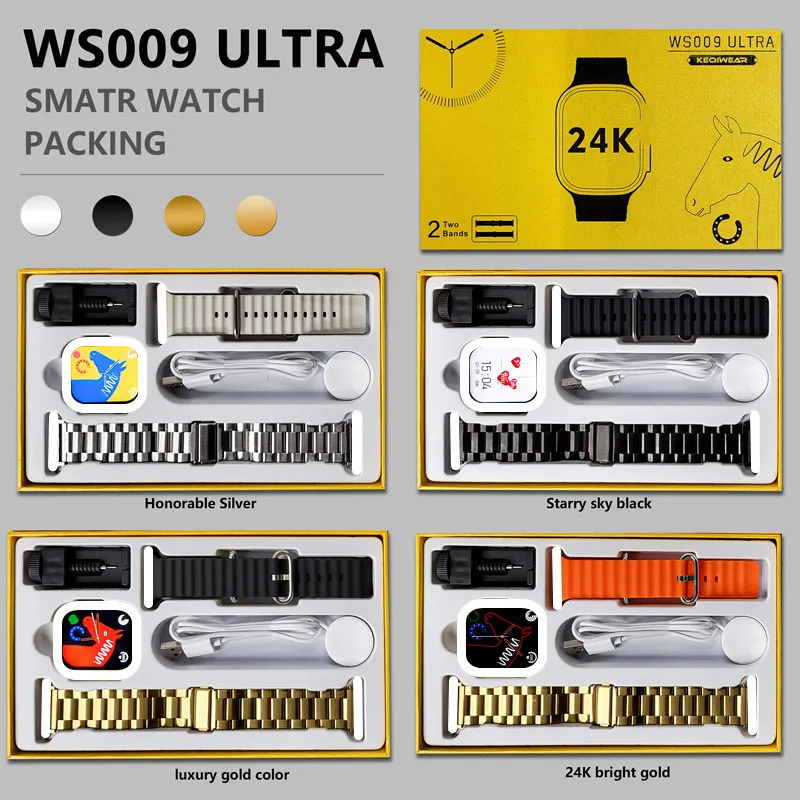 2023 Best quality WS009 ULTRA 2.2 inch high-definition screen multiple sports modes BT call/music health detection smart watch