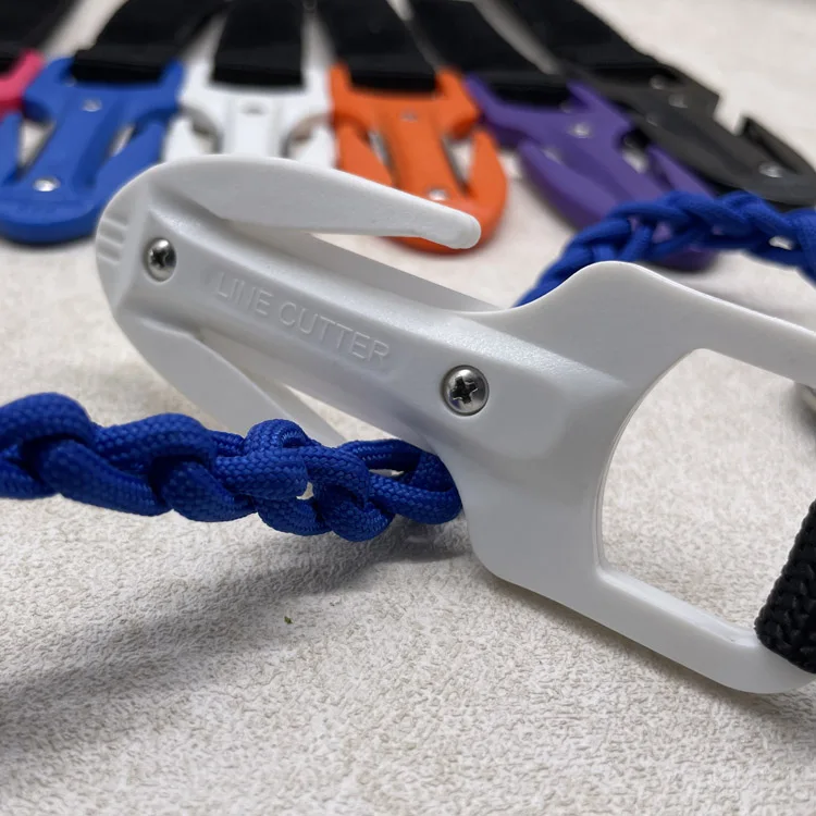 Ceramic blade line cutter water sports rescue knife with line cutter all colors options