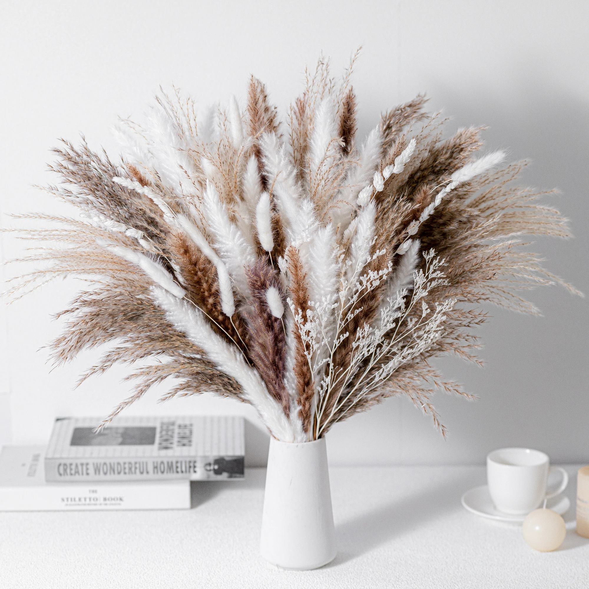 high quality flowers dried flowers and feathers birthday gift for girlfriend valentines day