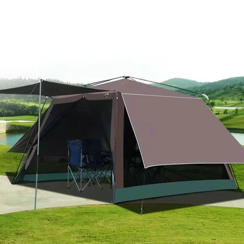 
5-8 Man automatic frame Large camping barbecue awning arbor Outdoor Folding Instant Screened Canopy Tent 