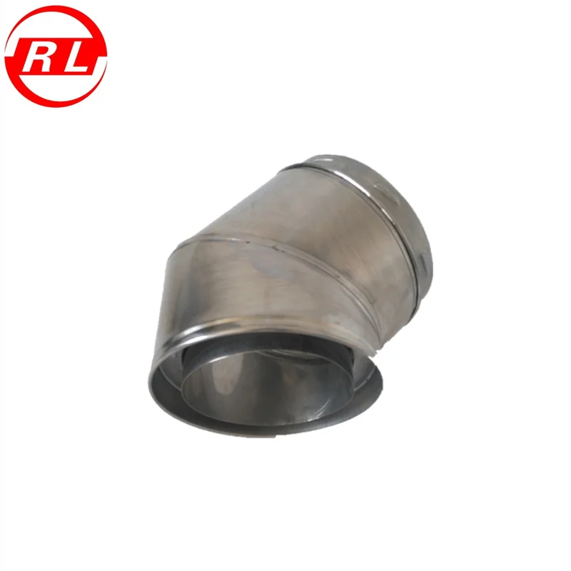 45 Degree Twin Wall SUS304/316L Stove Chimney Elbow