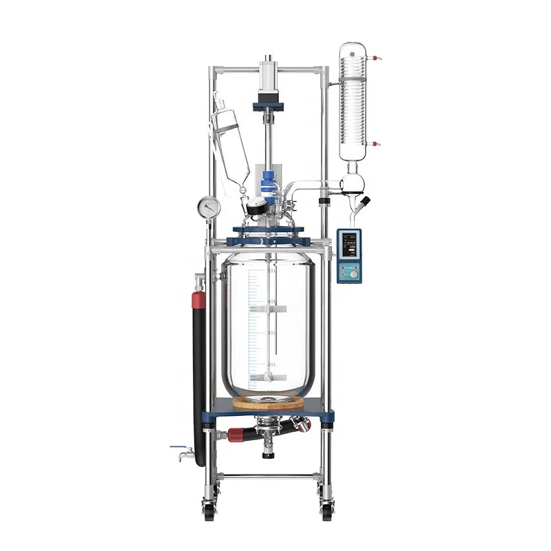 Core Component 2-Liter to 3-Liter Jacket Glass Reactor Distillation Tank Engine