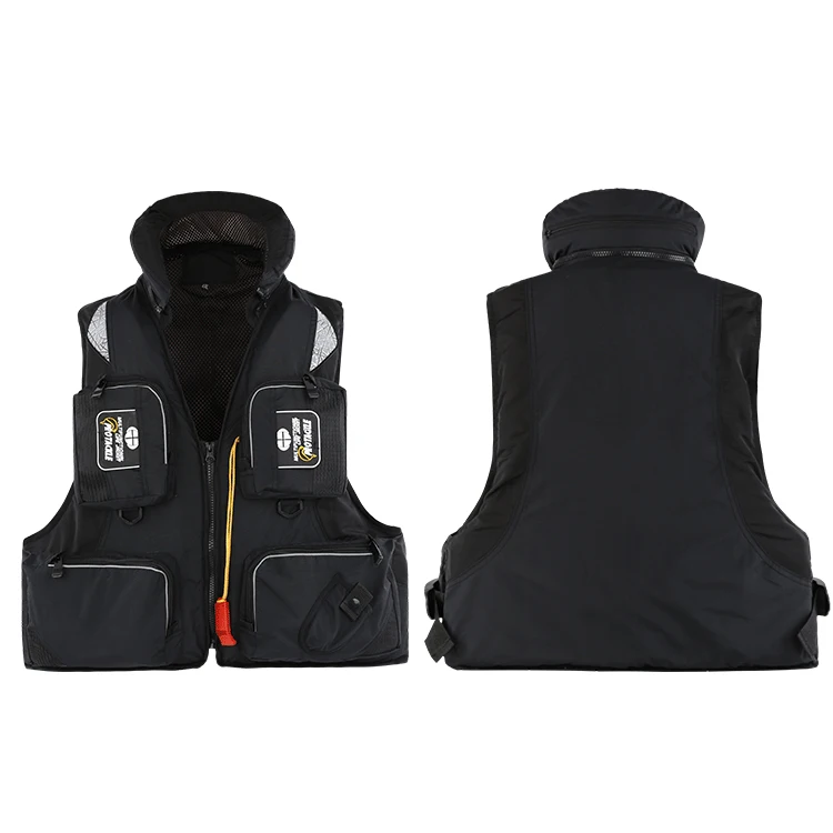 China Factory Fishing Life Jacket Portable Adult Vest Large Buoyant Marine Fishing Vest