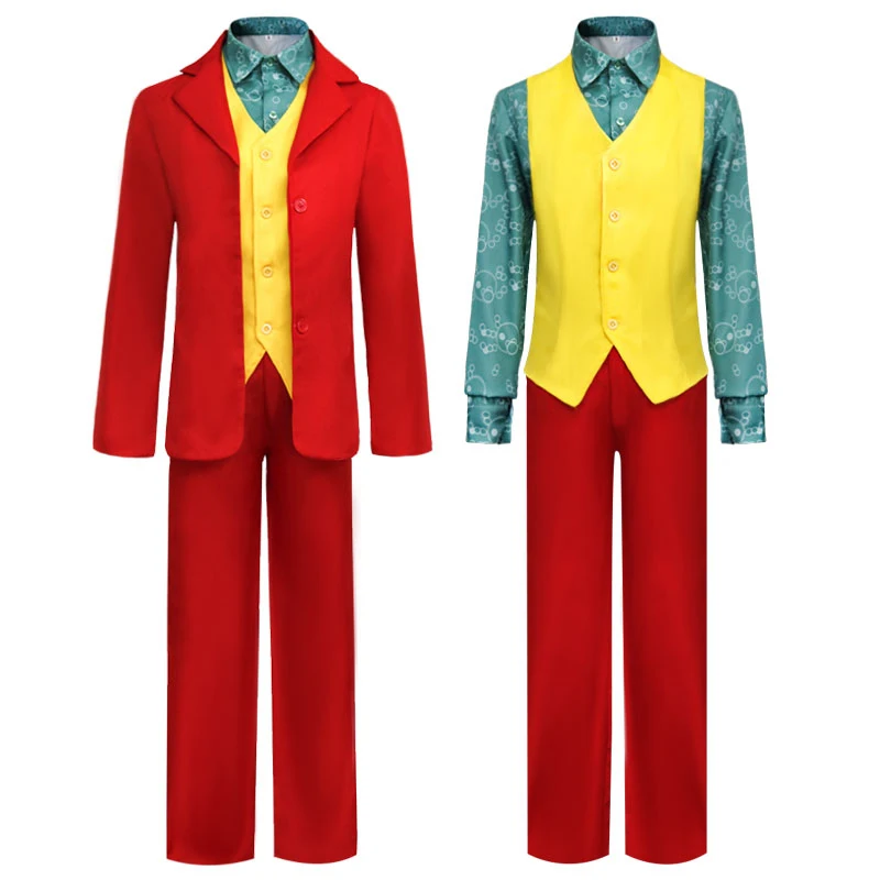 
 2021 new  hot selling  clown male Aier Halloween Origin Movie Horror Clown Adult Cosplay Joker Suit Costume cosplay  