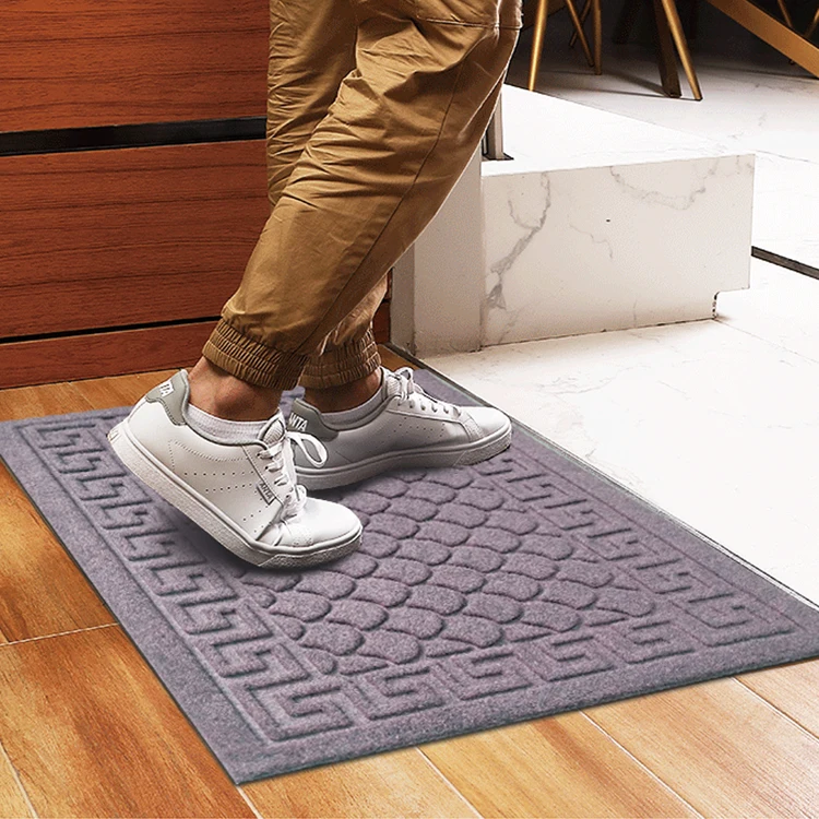 velour rubber door mat anti-slip comfortable dedust doormat