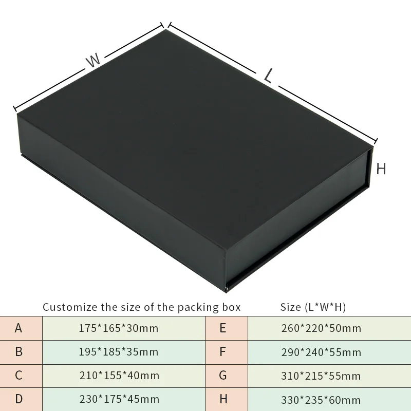 custom design logo luxury clothes packaging black paper cardboard boxes with magnetic