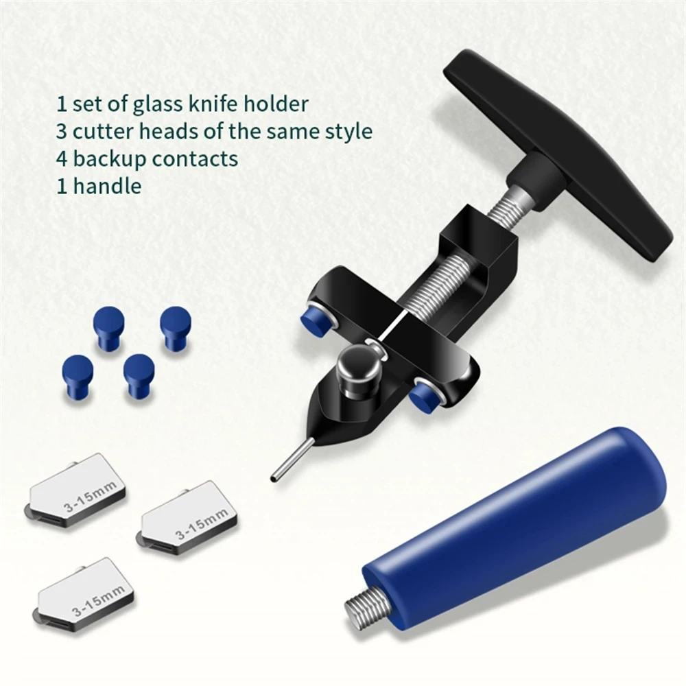 2 in 1 Glass Cutters Pro Tiles Tools Tile Cutter Porcelain Cutting Ceramic Construction Works Manual Floor Scratcher Edge Cut